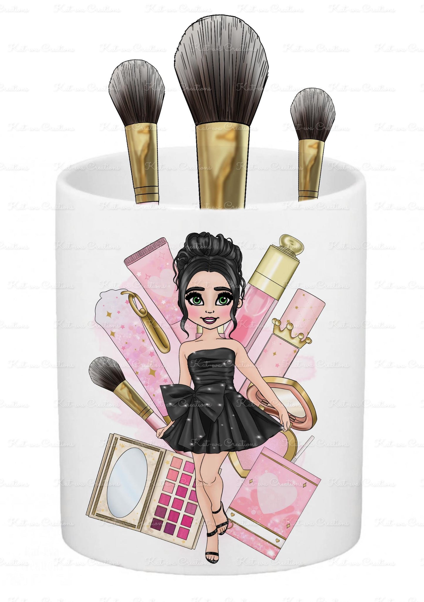 Make up brush pot. personalised mu brush pot. Easter or birthday present. ideal christmas, secret santa present or birthday gift