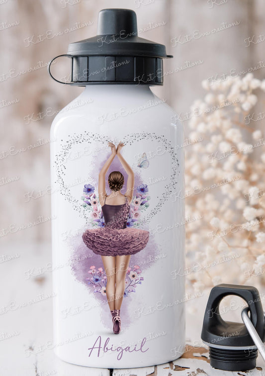 Ballet bottle, Personalised ballerina bottle. Choice of ballerina and name or wording