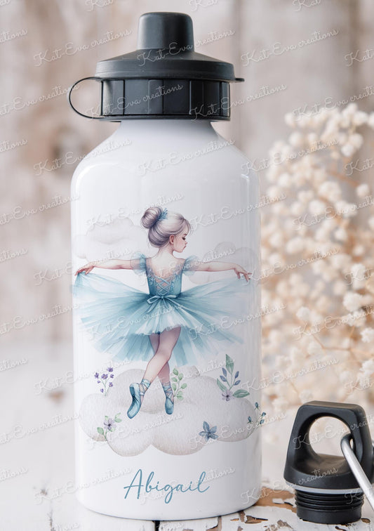 Ballet bottle, Personalised ballerina bottle. Choice of ballerina and name or wording ideal for school or ballet class. well done good luck