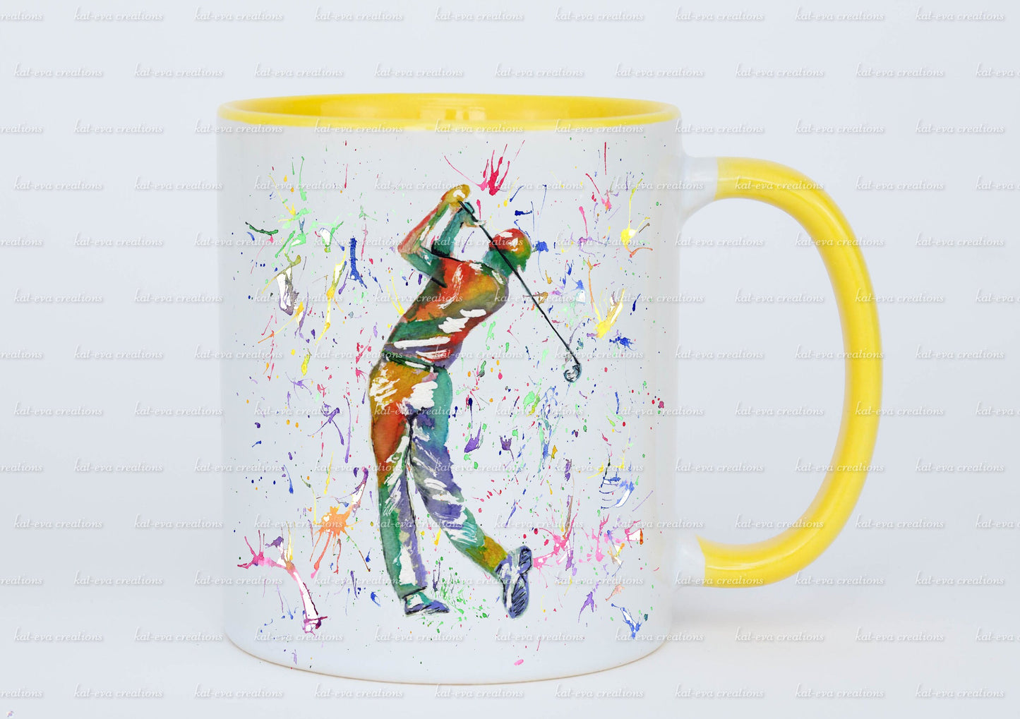 golf mug, personalised mug or mug and coaster set. ideal birthday or father's day gift
