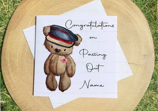 Passing out card, Personalised raf card. Congratulations Royal air force  passing out parade card