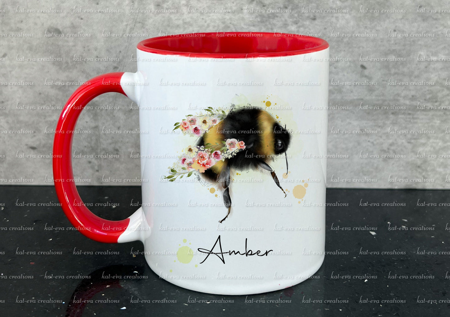 bee personalised mug
