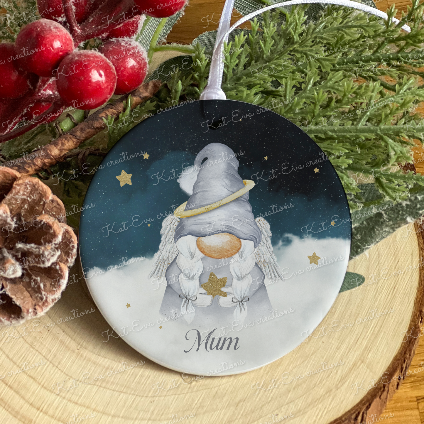 memory ceramic decoration angel gonk / gnome