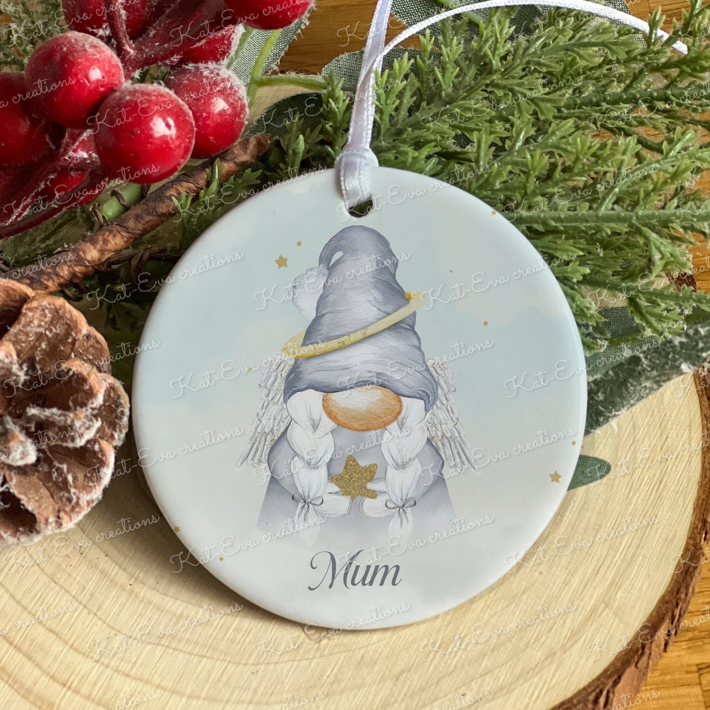 memory ceramic decoration angel gonk / gnome