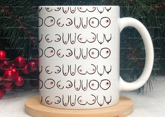 boob Mug. boobs, tits, breasts cup. Ideal for Christmas or Birthday gift or secret santa or stocking filler