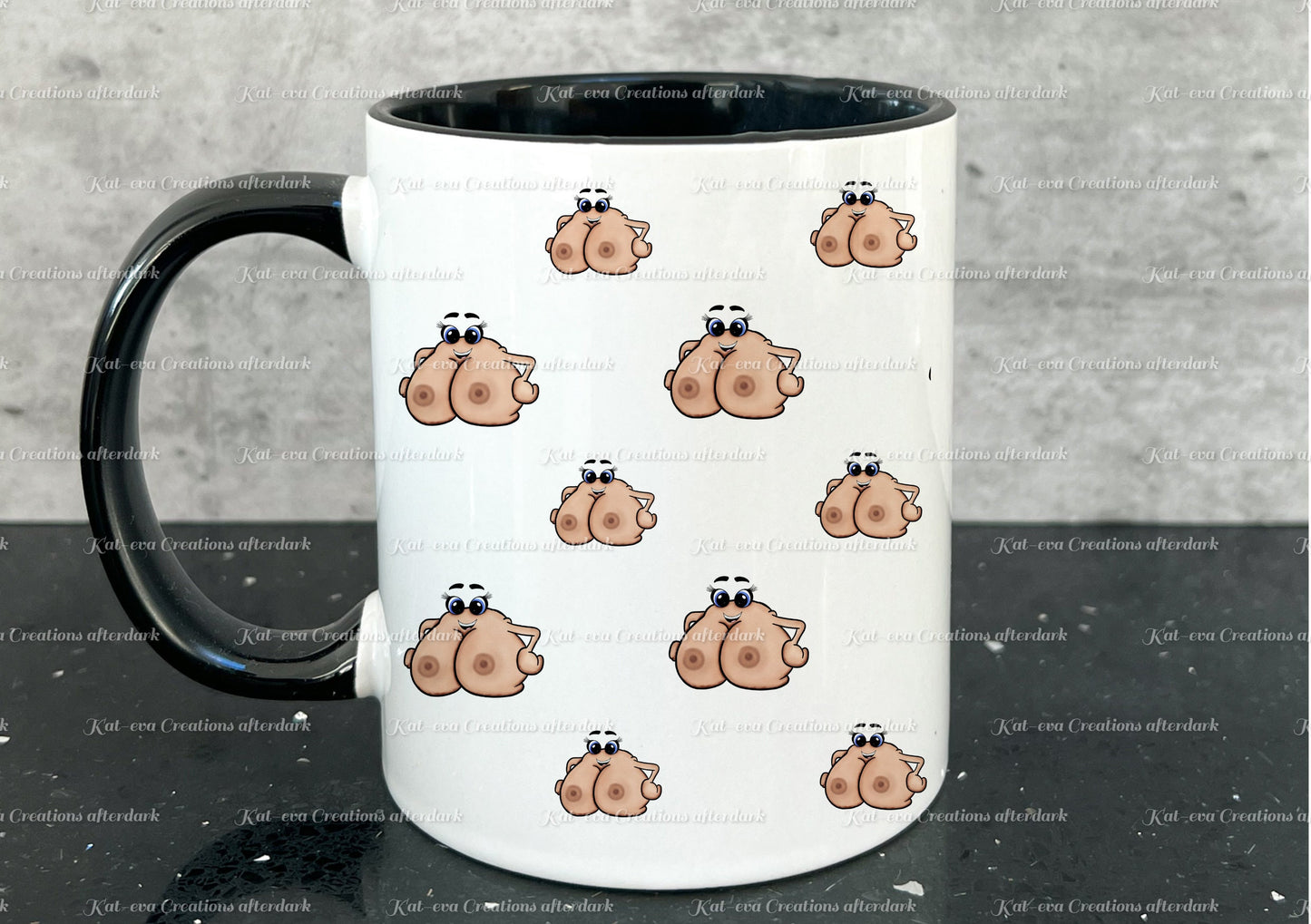 boob Mug. boobs, tits, breasts cup. Ideal Birthday gift or secret santa or stocking filler. christmas gift. novelty funny present.