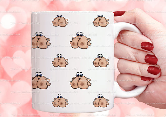boob Mug. boobs, tits, breasts cup. Ideal Birthday gift or secret santa or stocking filler. christmas gift. novelty funny present.