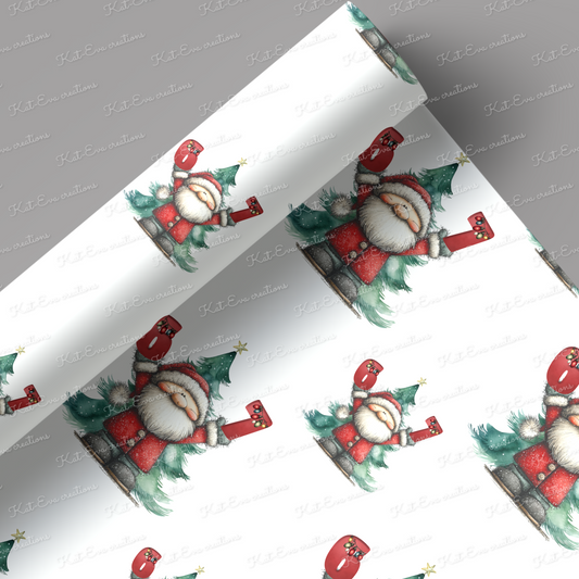67 6 7 santa Christmas wrapping paper