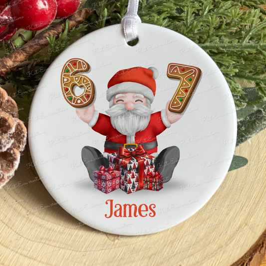 6 7 67 ceramic decoration santa