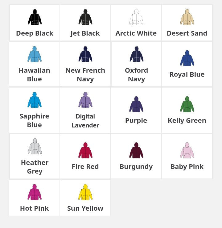 Zoodie Adult Sizes